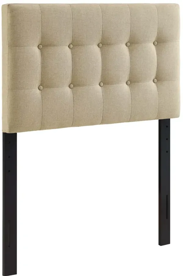 Emily Upholstered Fabric Headboard by Modway Beige / Twin