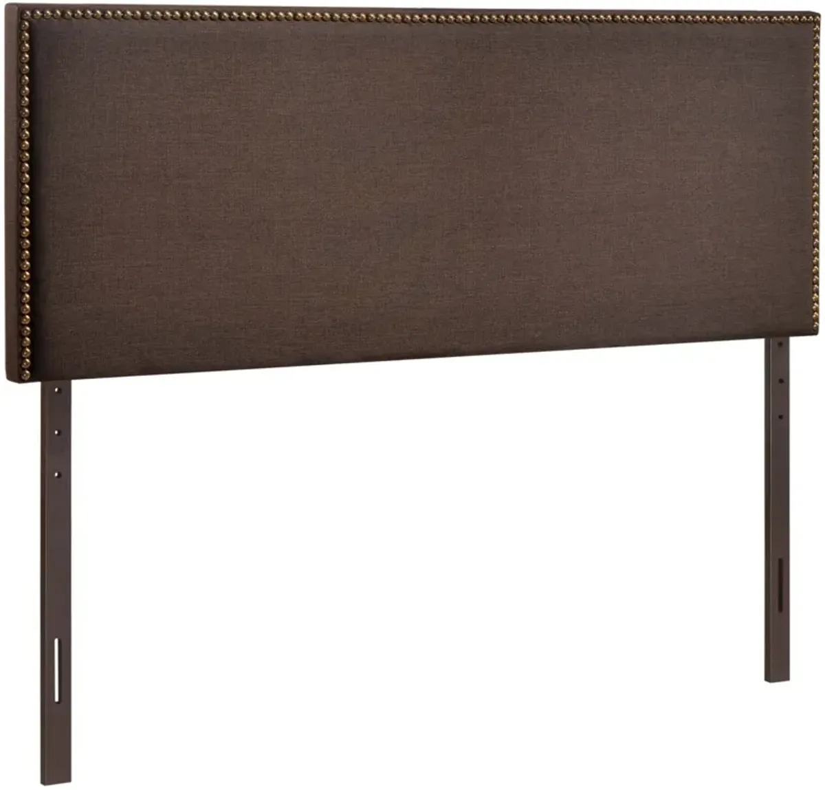 Region Nailhead Upholstered Headboard by Modway Queen / Dark Brown