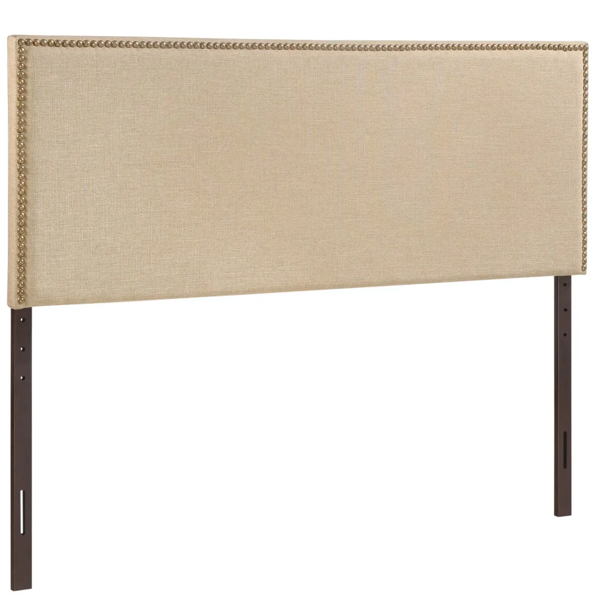 Region Nailhead Upholstered Headboard by Modway Queen / Ivory