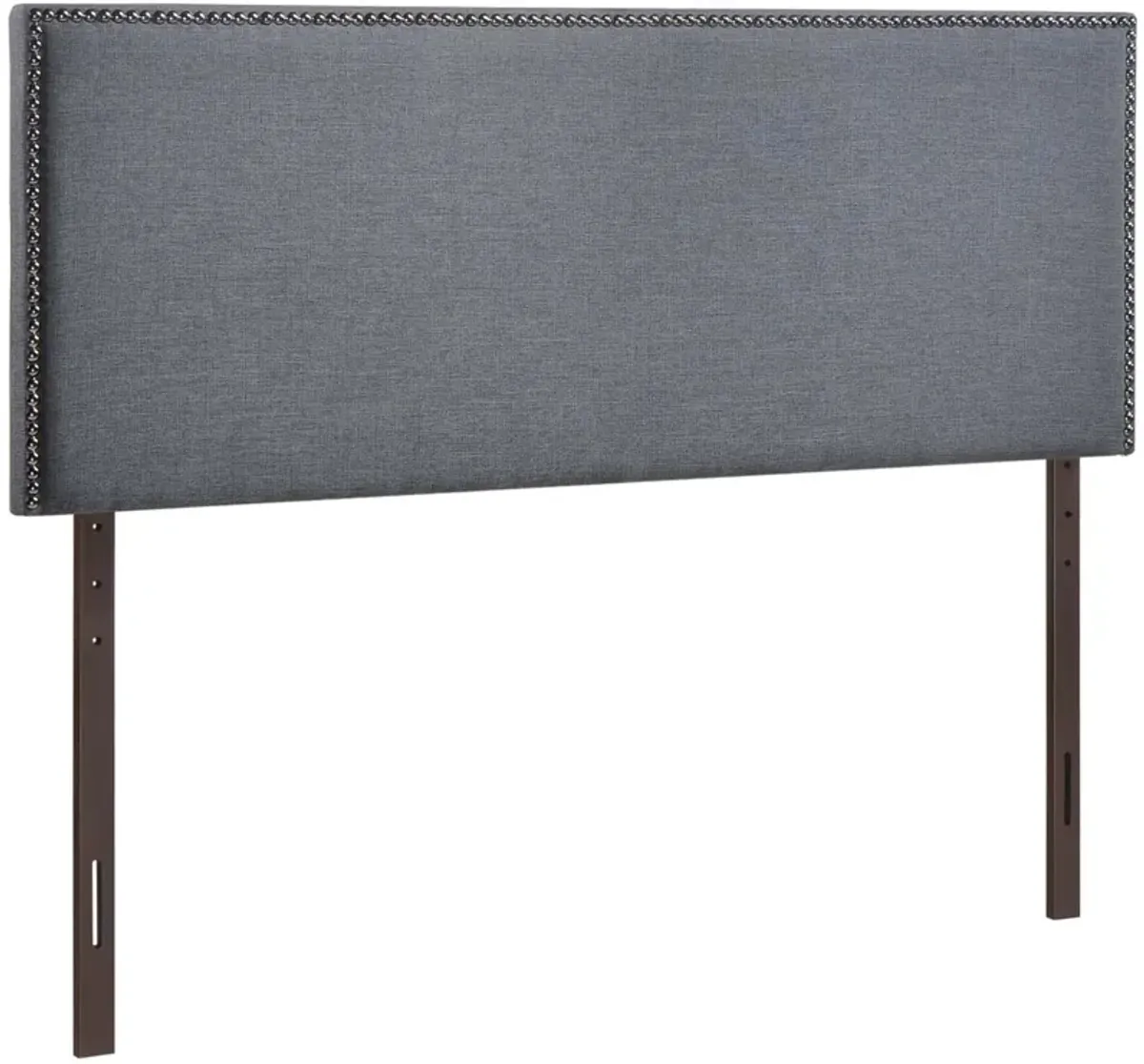 Region Nailhead Upholstered Headboard by Modway Queen / Smoke