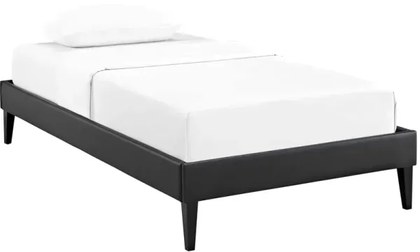 Sharon Fabric Bed Frame with Squared Tapered Legs by Modway Twin / Black