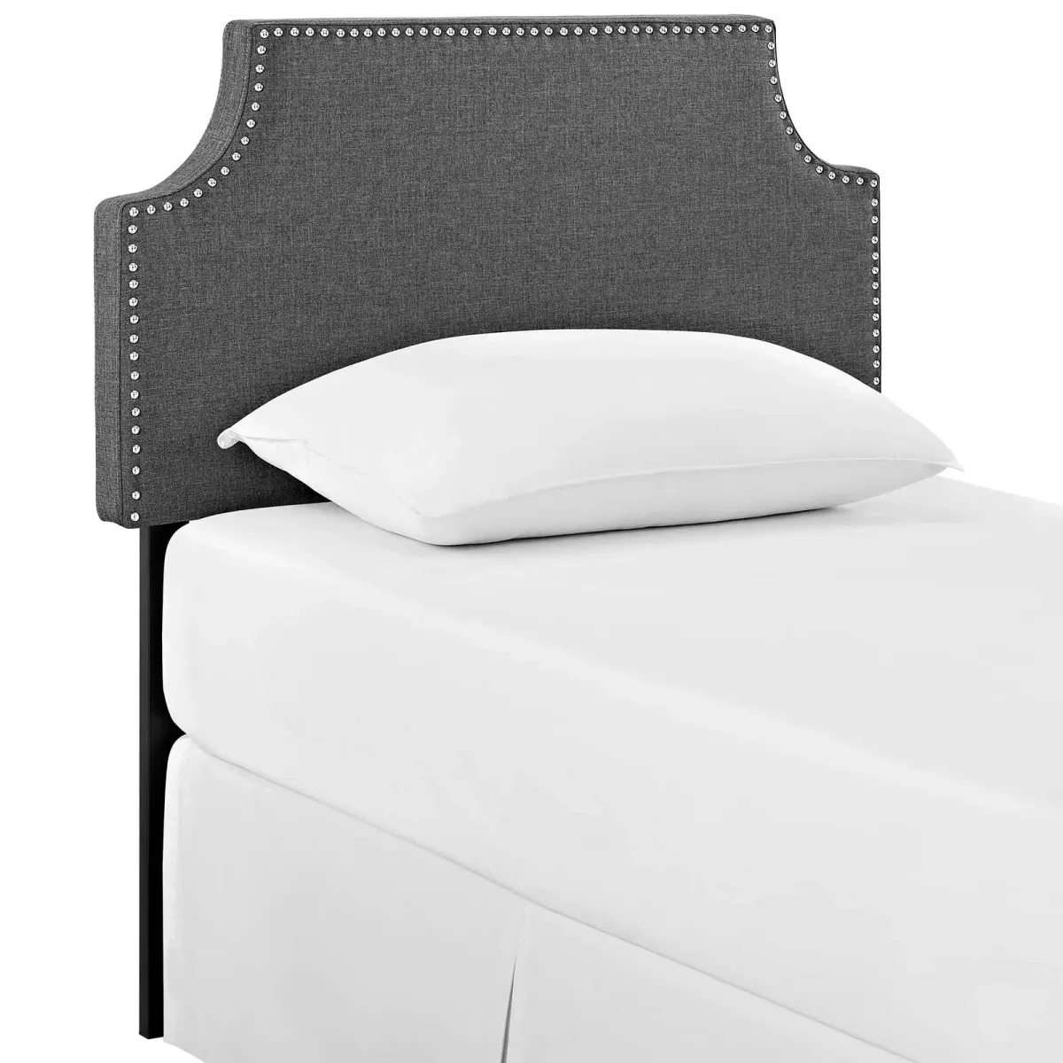 Laura Upholstered Fabric Headboard by Modway Twin / Gray