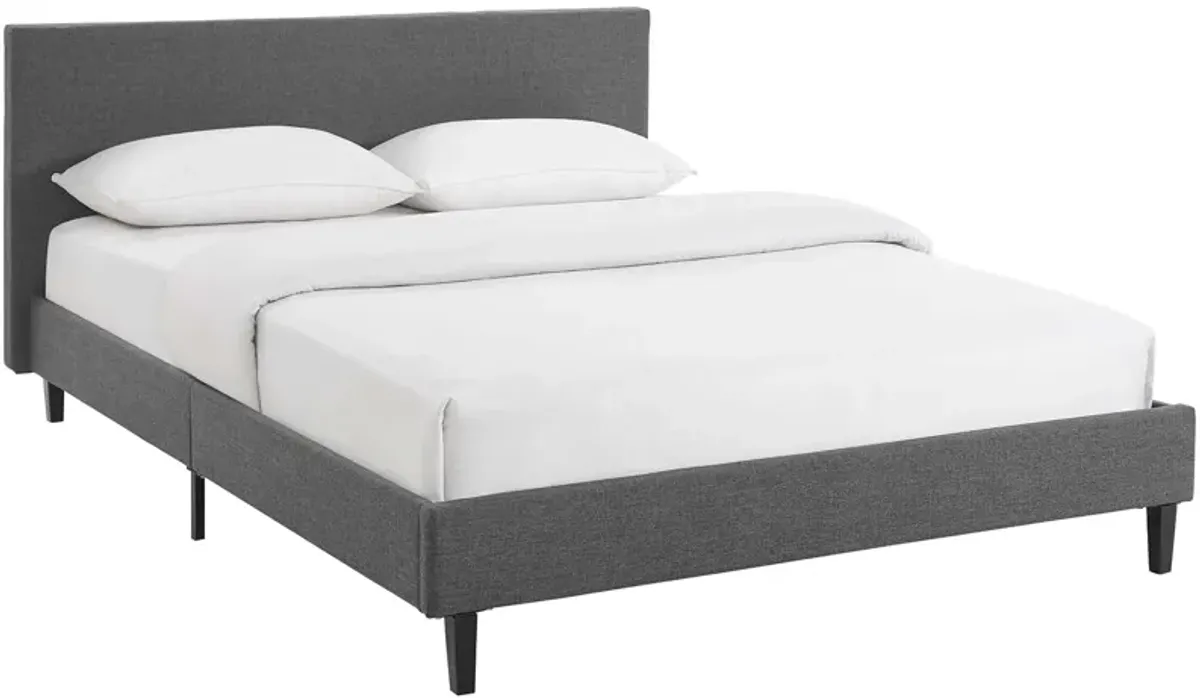Anya Bed by Modway Gray / Full
