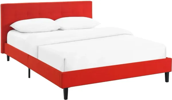 Linnea Fabric Bed by Modway Atomic Red / Full