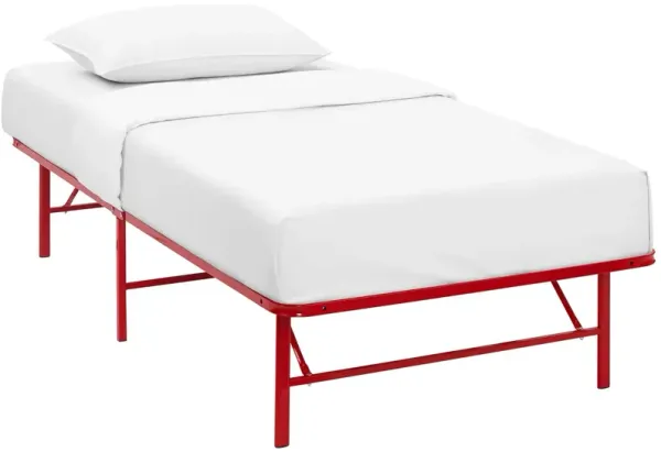 Horizon Stainless Steel Bed Frame by Modway Red / Twin