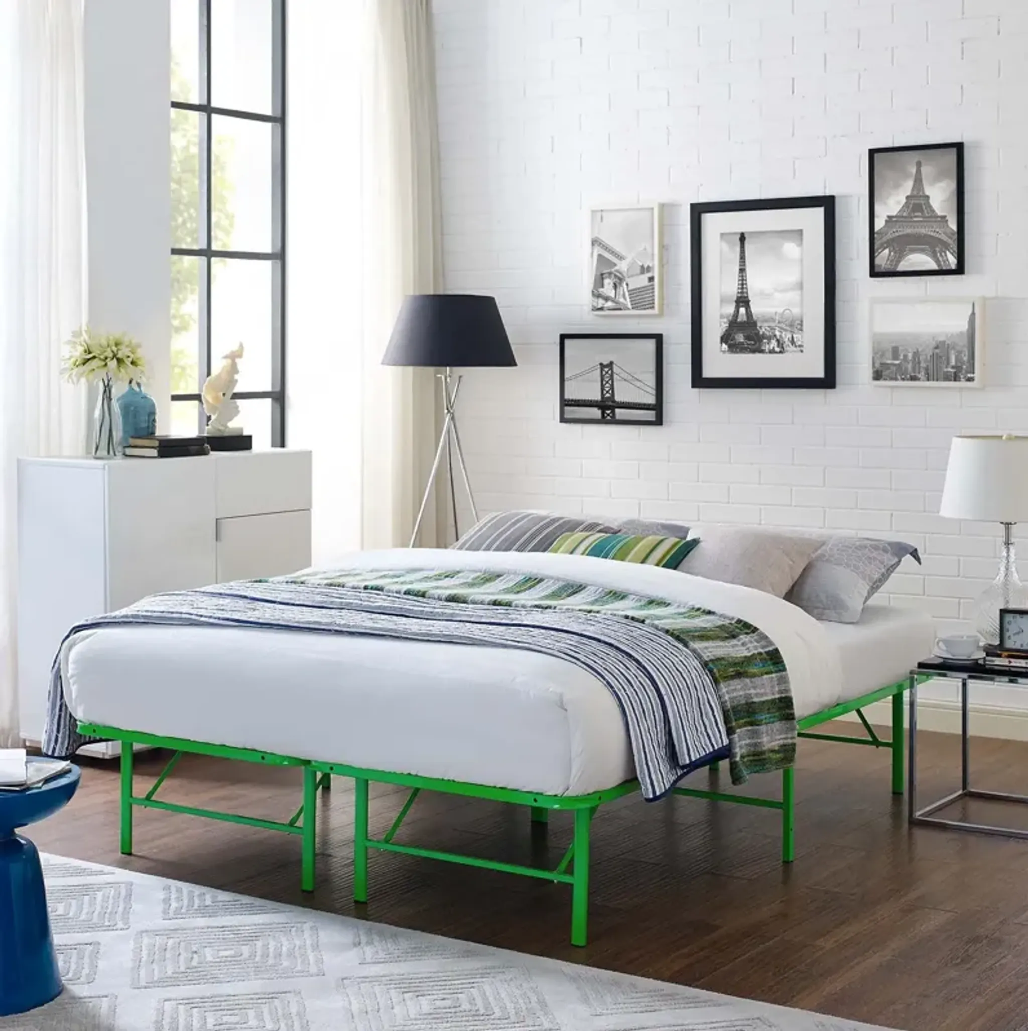 Horizon Stainless Steel Bed Frame by Modway | Furniture.com