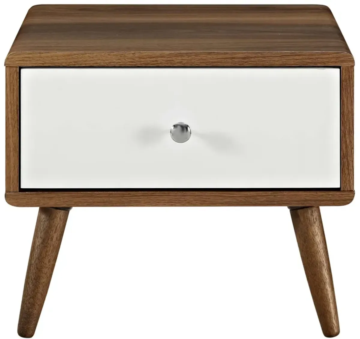 Transmit Nightstand by Modway Walnut White