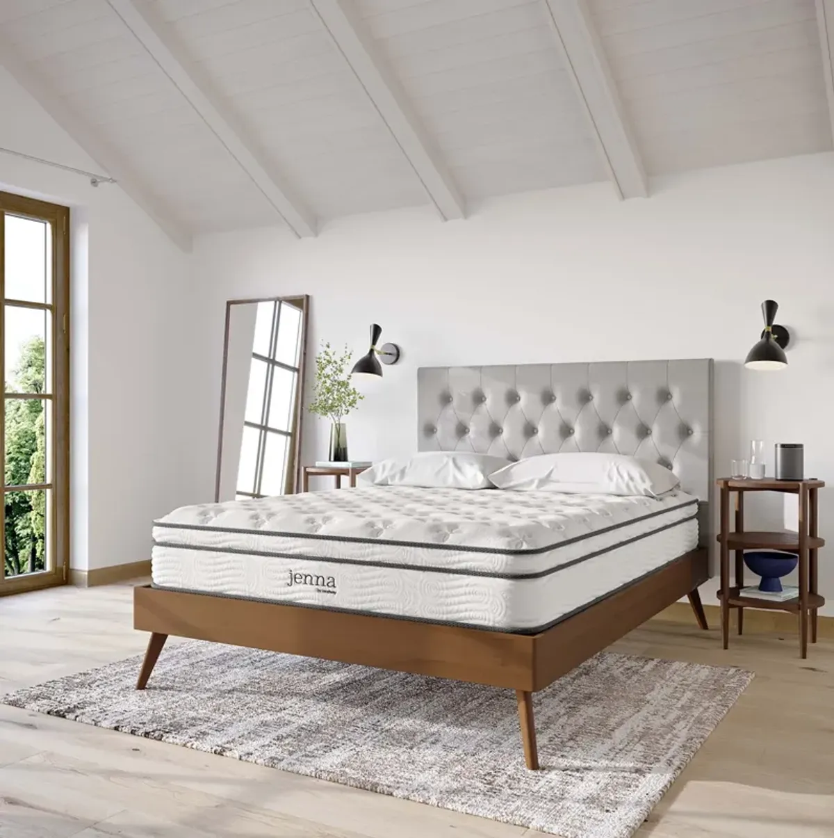 Jenna Innerspring and Foam Mattress by Modway King / 10"