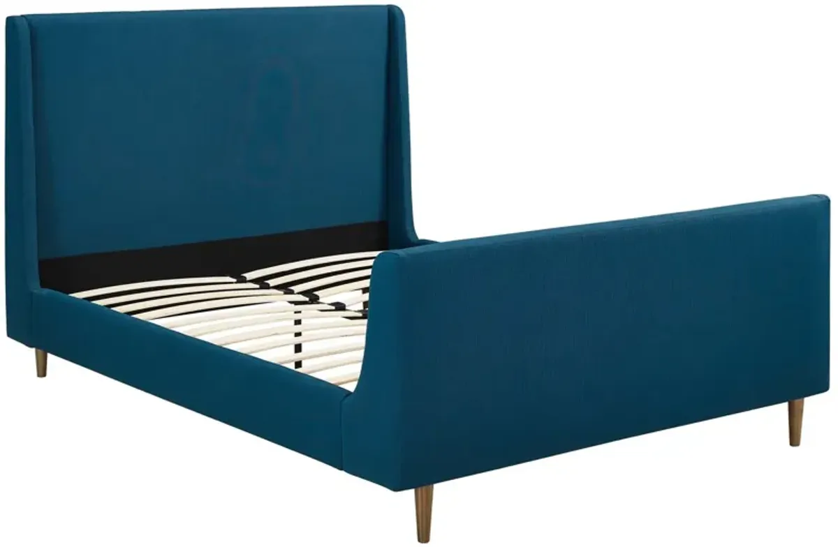 Aubree Upholstered Fabric Sleigh Platform Bed by Modway