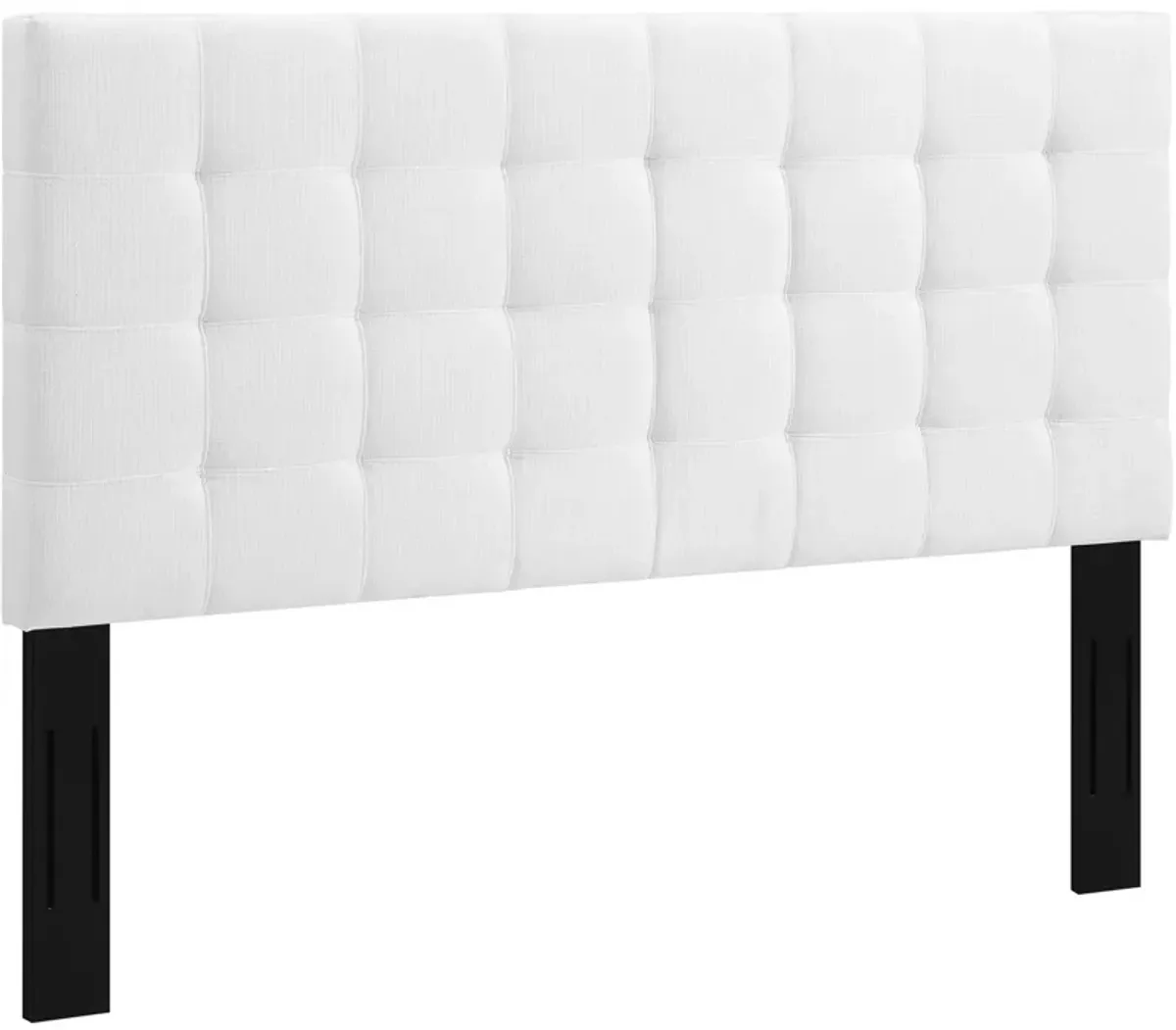 Paisley Tufted Upholstered Linen Fabric Headboard by Modway White / Full/Queen