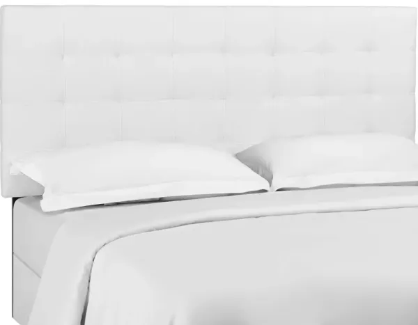 Paisley Tufted Upholstered Linen Fabric Headboard by Modway White / Full/Queen