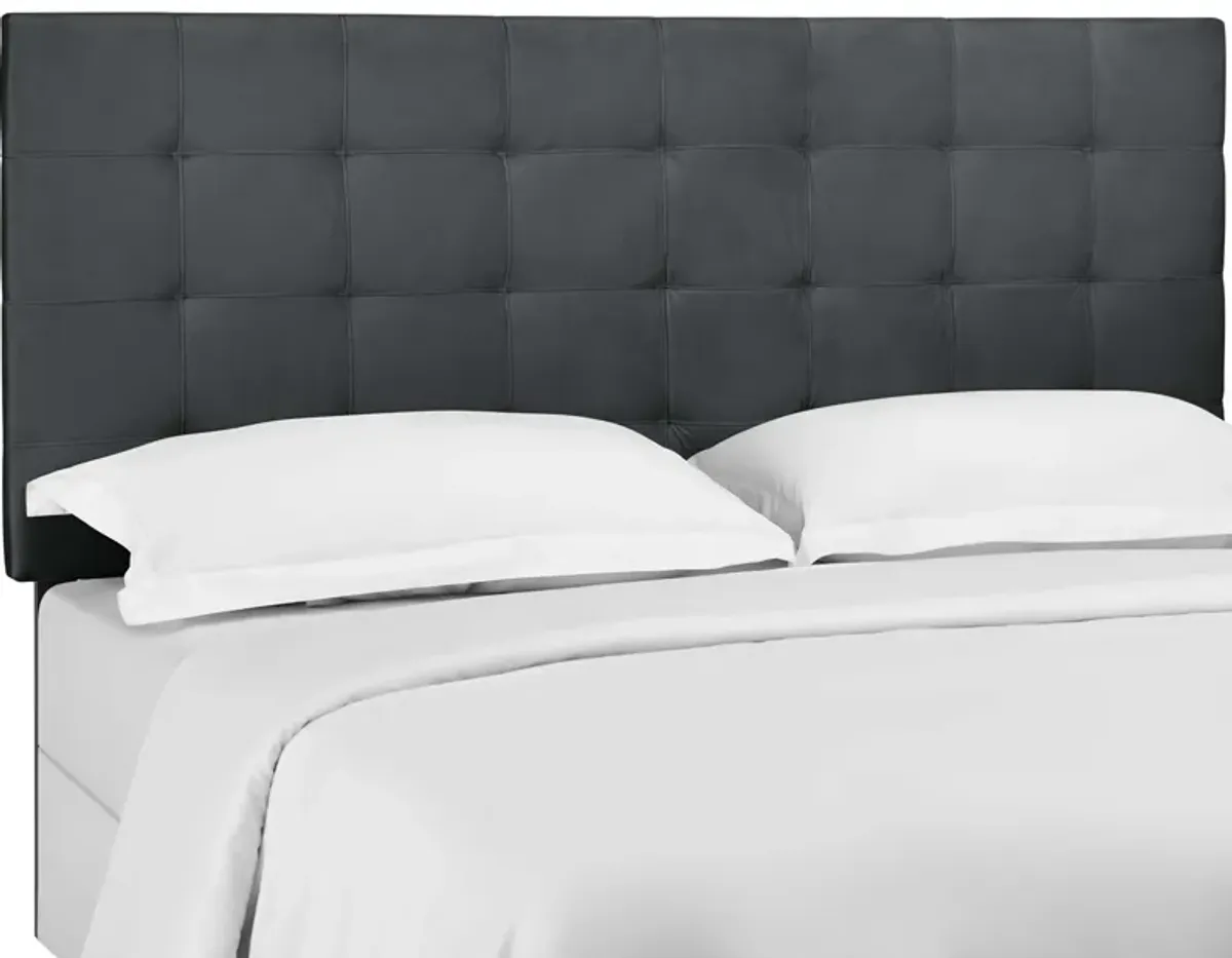 Paisley Tufted Upholstered Performance Velvet Headboard by Modway Gray / Full/Queen