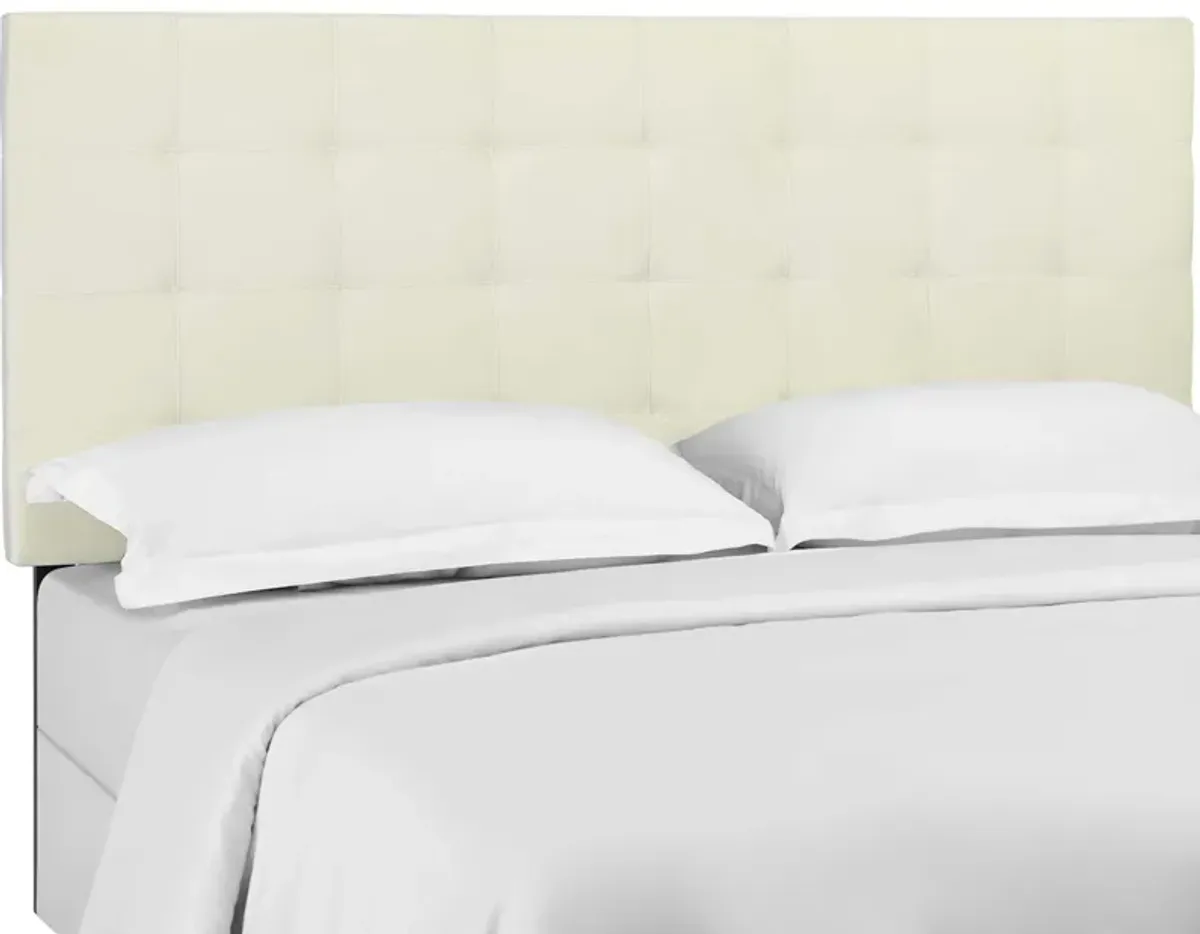 Paisley Tufted Upholstered Performance Velvet Headboard by Modway Ivory / Full/Queen