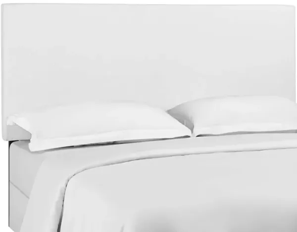 Taylor Upholstered Linen Fabric Headboard by Modway White / Full/Queen