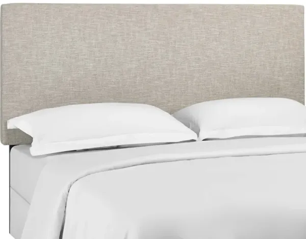 Taylor Upholstered Linen Fabric Headboard by Modway Beige / King/CA King