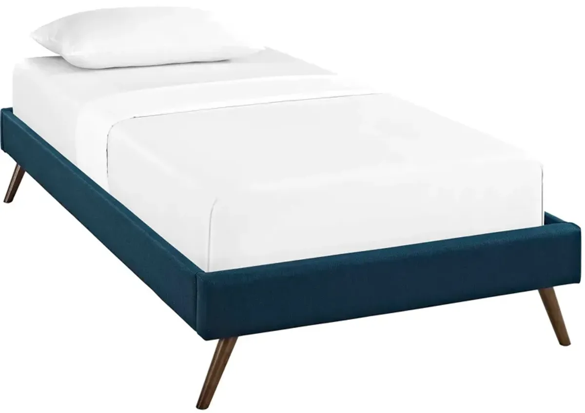 Loryn Fabric Bed Frame with Round Splayed Legs by Modway Azure / Full