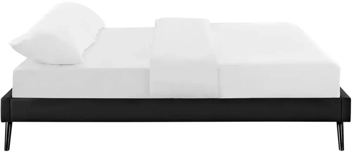 Loryn Vinyl Bed Frame with Round Splayed Legs by Modway
