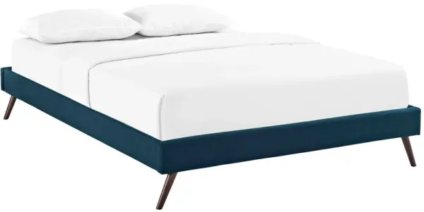 Loryn Fabric Bed Frame with Round Splayed Legs by Modway Azure / Queen