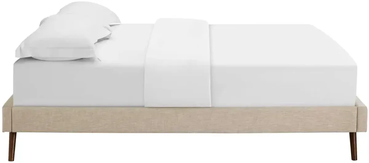 Loryn Fabric Bed Frame with Round Splayed Legs by Modway