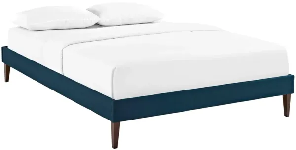 Tessie Fabric Bed Frame with Squared Tapered Legs by Modway Azure / Full
