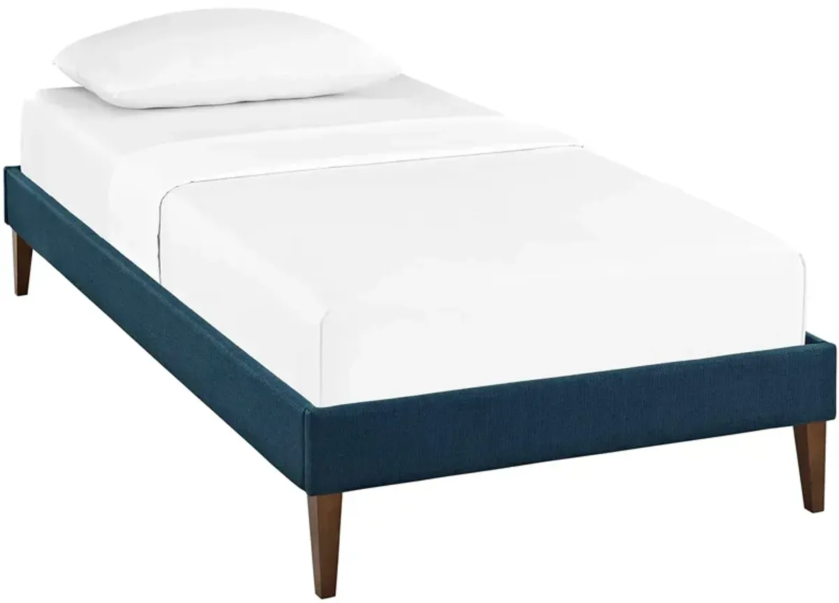 Tessie Fabric Bed Frame with Squared Tapered Legs by Modway Teal / King