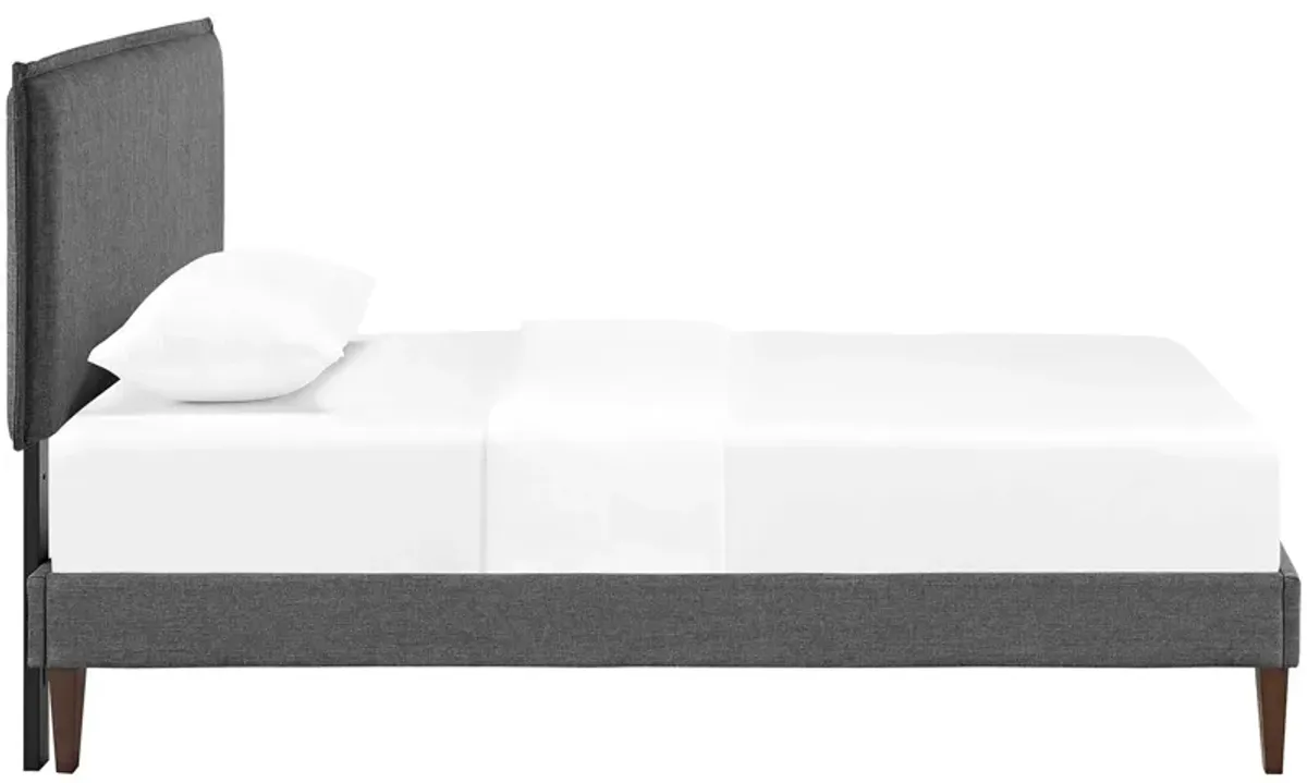 Amaris Fabric Platform Bed with Squared Tapered Legs by Modway