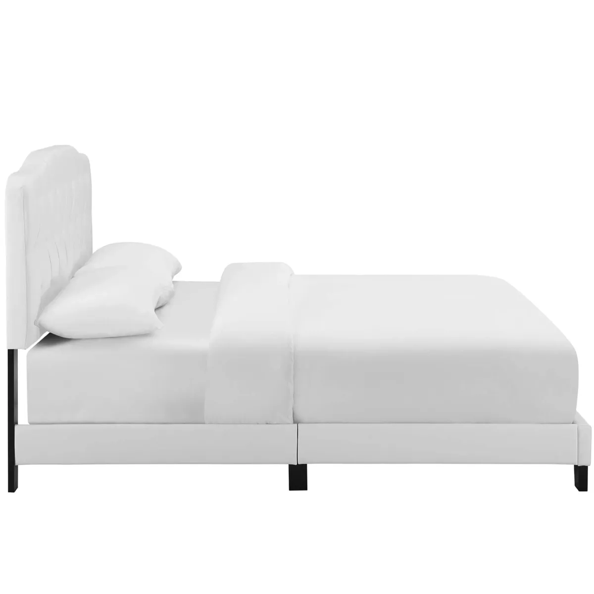 Amelia Faux Leather Bed by Modway White / King