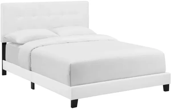 Amira Upholstered Fabric Bed by Modway King / White