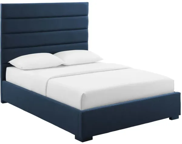 Genevieve Upholstered Fabric Platform Bed by Modway Blue / Queen