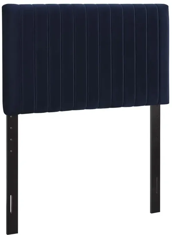 Keira Performance Velvet Headboard by Modway Twin / Midnight Blue