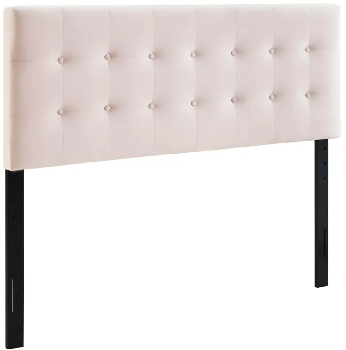 Emily Biscuit Tufted Performance Velvet Headboard by Modway Queen / Pink