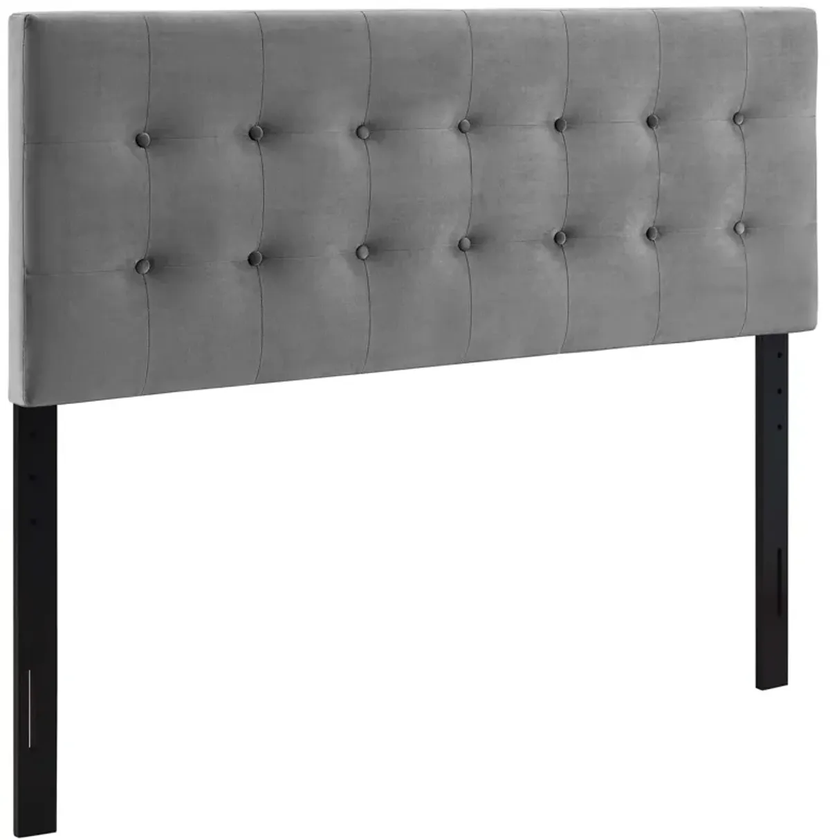 Emily Biscuit Tufted Performance Velvet Headboard by Modway King / Gray