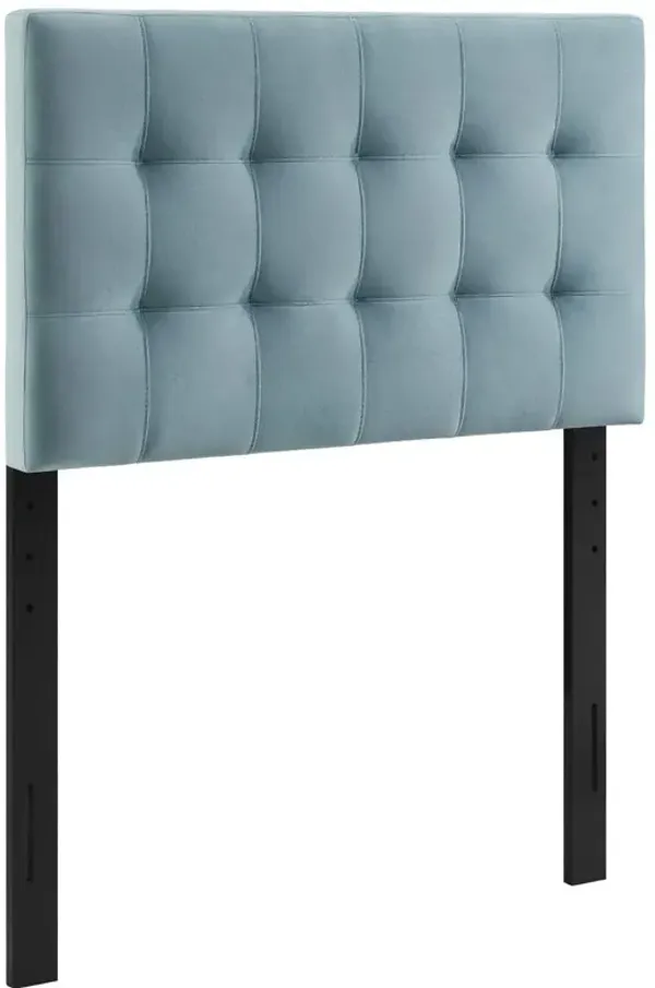 Lily Biscuit Tufted Performance Velvet Headboard by Modway Twin / Light Blue