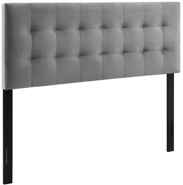 Lily Biscuit Tufted Performance Velvet Headboard by Modway Queen / Gray