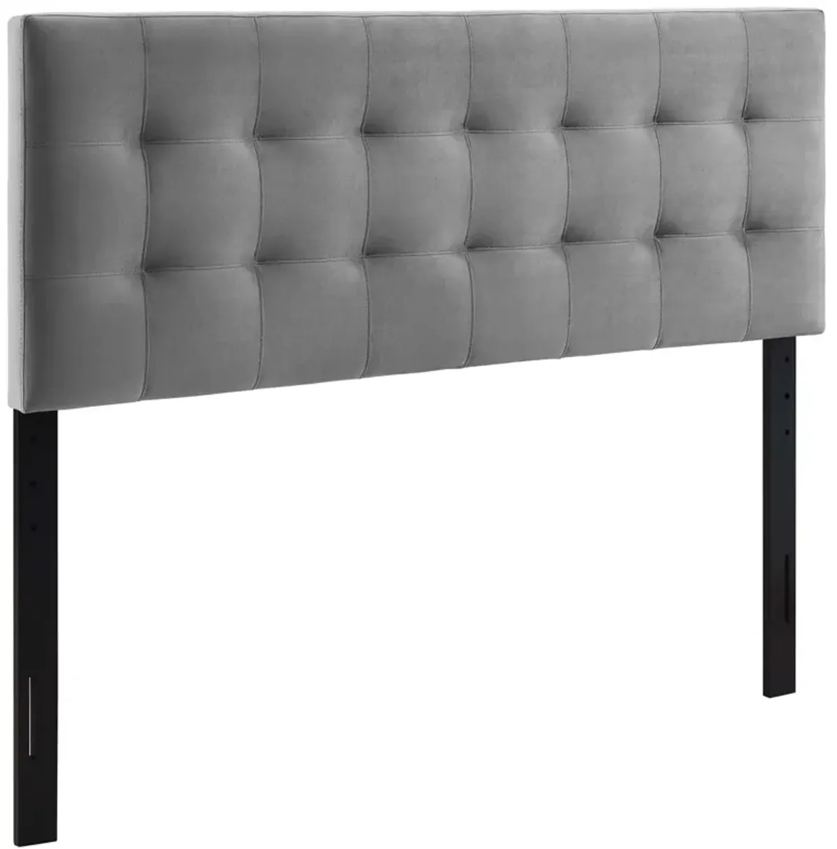 Lily Biscuit Tufted Performance Velvet Headboard by Modway King / Gray