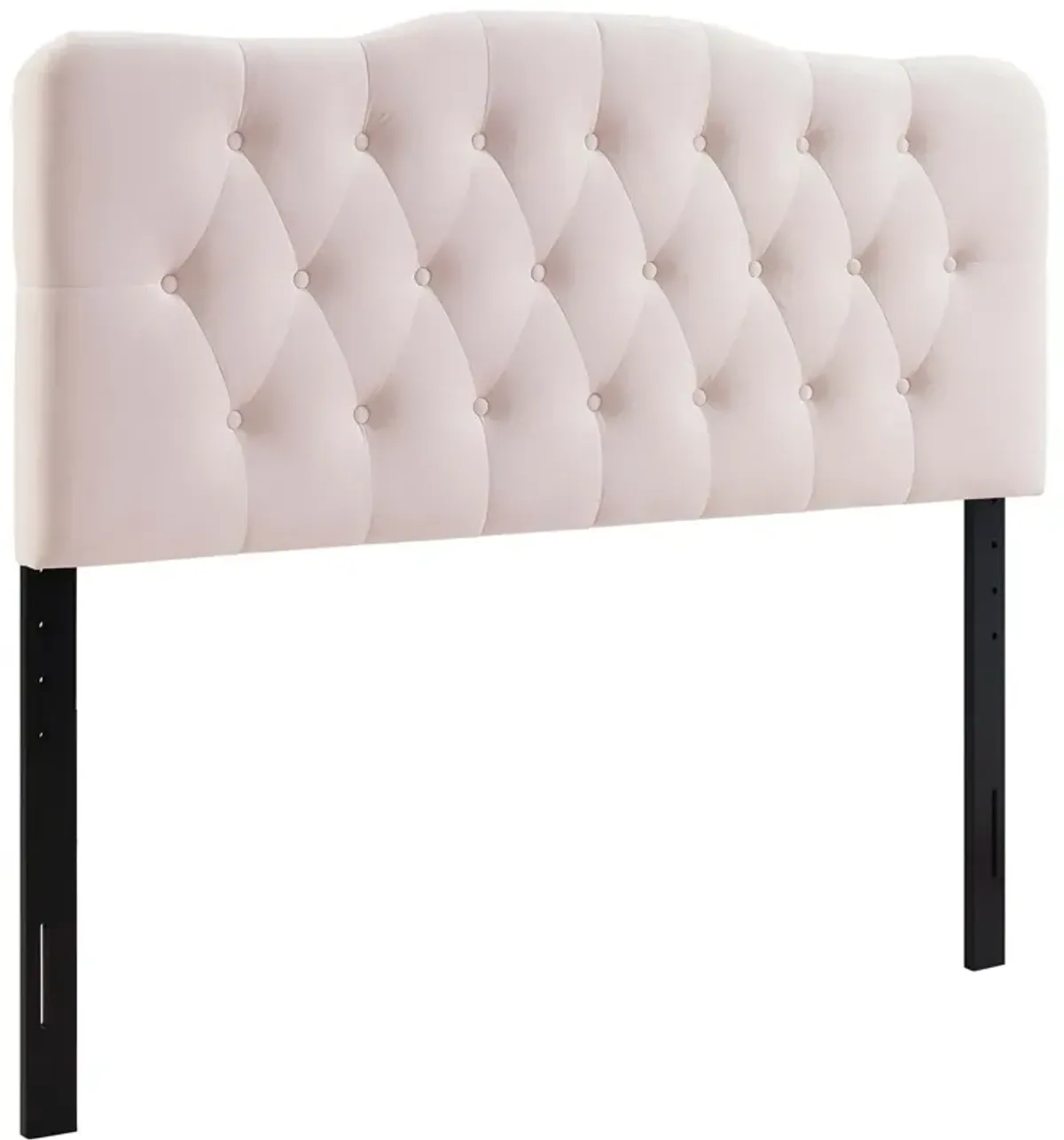 Annabel Diamond Tufted Performance Velvet Headboard by Modway King / Pink