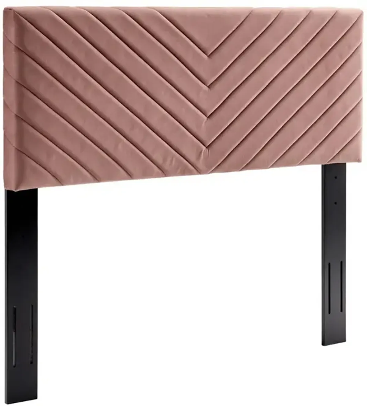 Alyson Angular Channel Tufted Performance Velvet Headboard by Modway Full/Queen / Dusty Rose