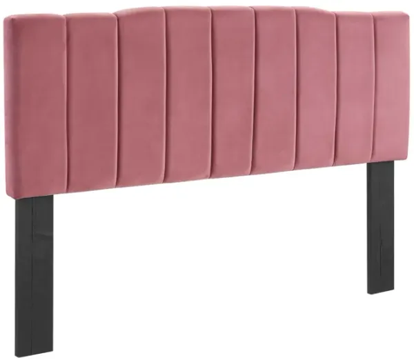 Camilla Channel Tufted Performance Velvet Headboard by Modway King/CA King / Dusty Rose