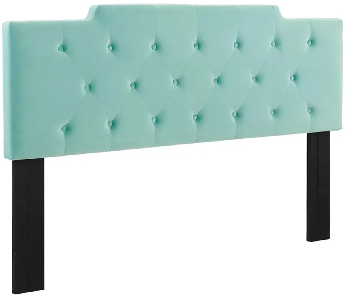 Juliet Tufted Performance Velvet Headboard by Modway King/CA King / Mint