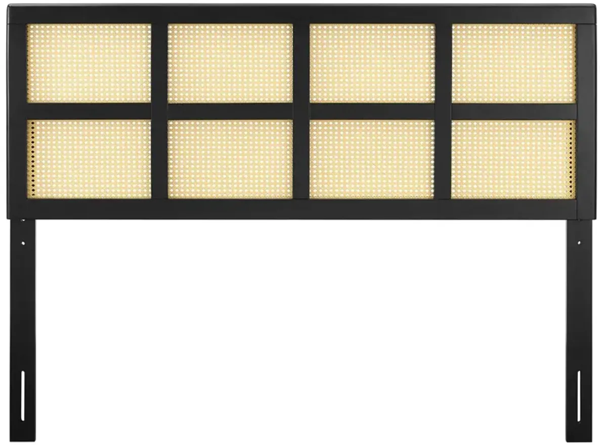 Luana Cane Headboard by Modway Queen / Black