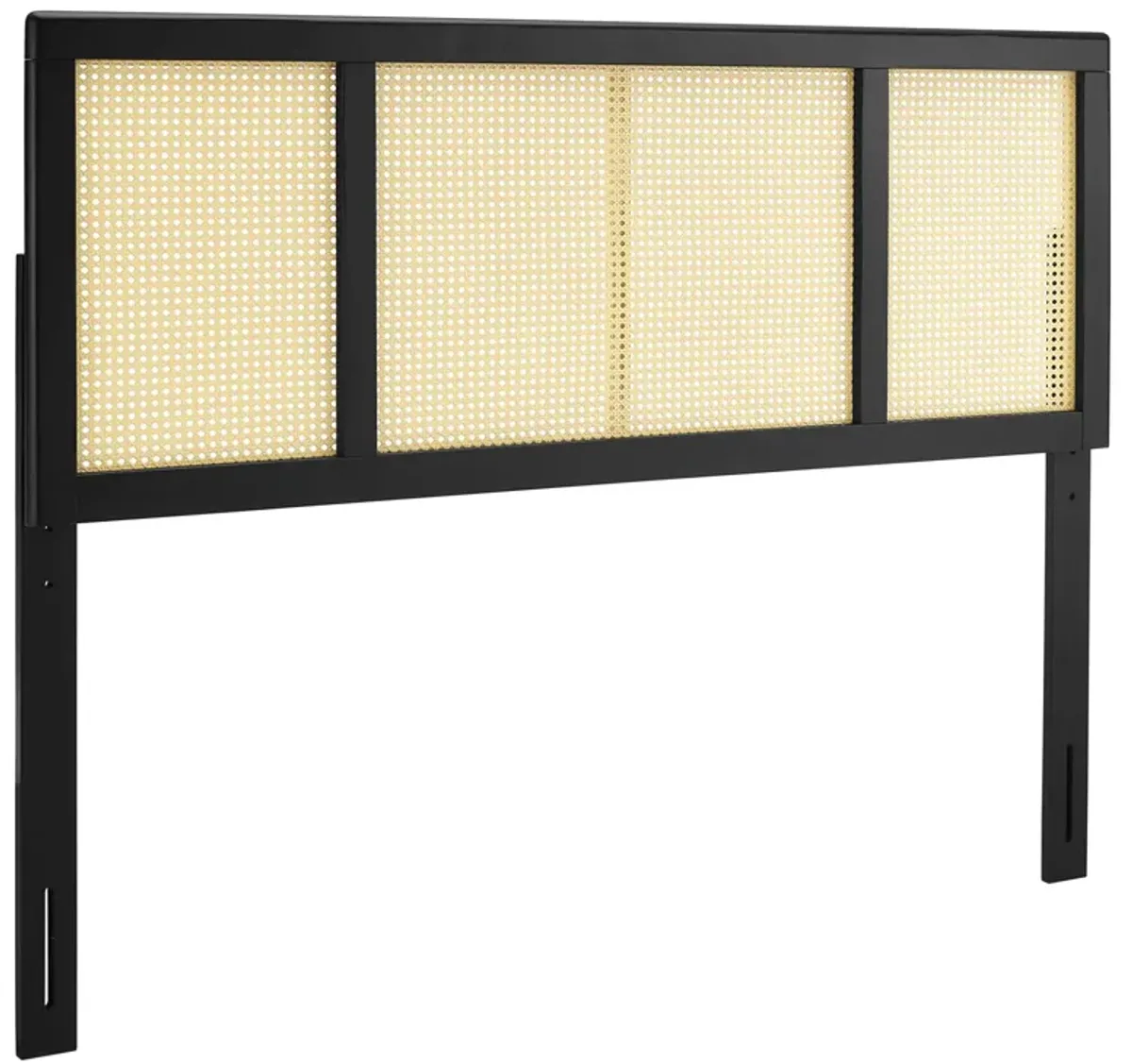 Delmare Cane Headboard by Modway Black / King