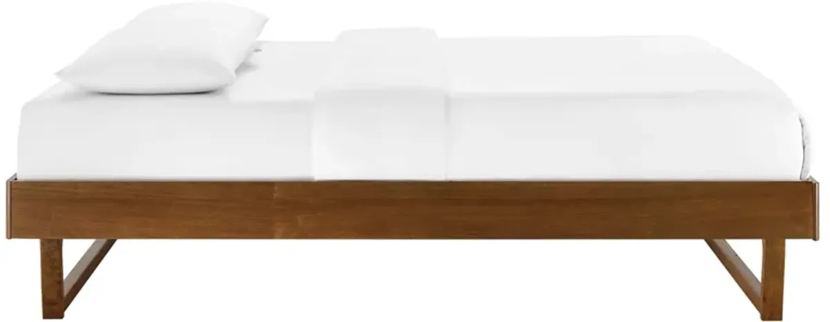 Billie Wood Platform Bed Frame by Modway Queen / Walnut