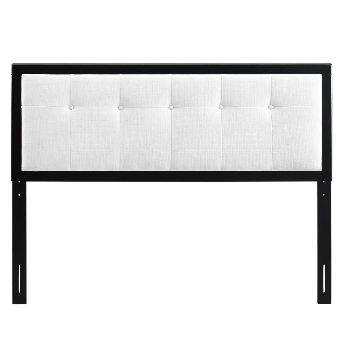 Draper Tufted Fabric and Wood Headboard by Modway Black White / Twin
