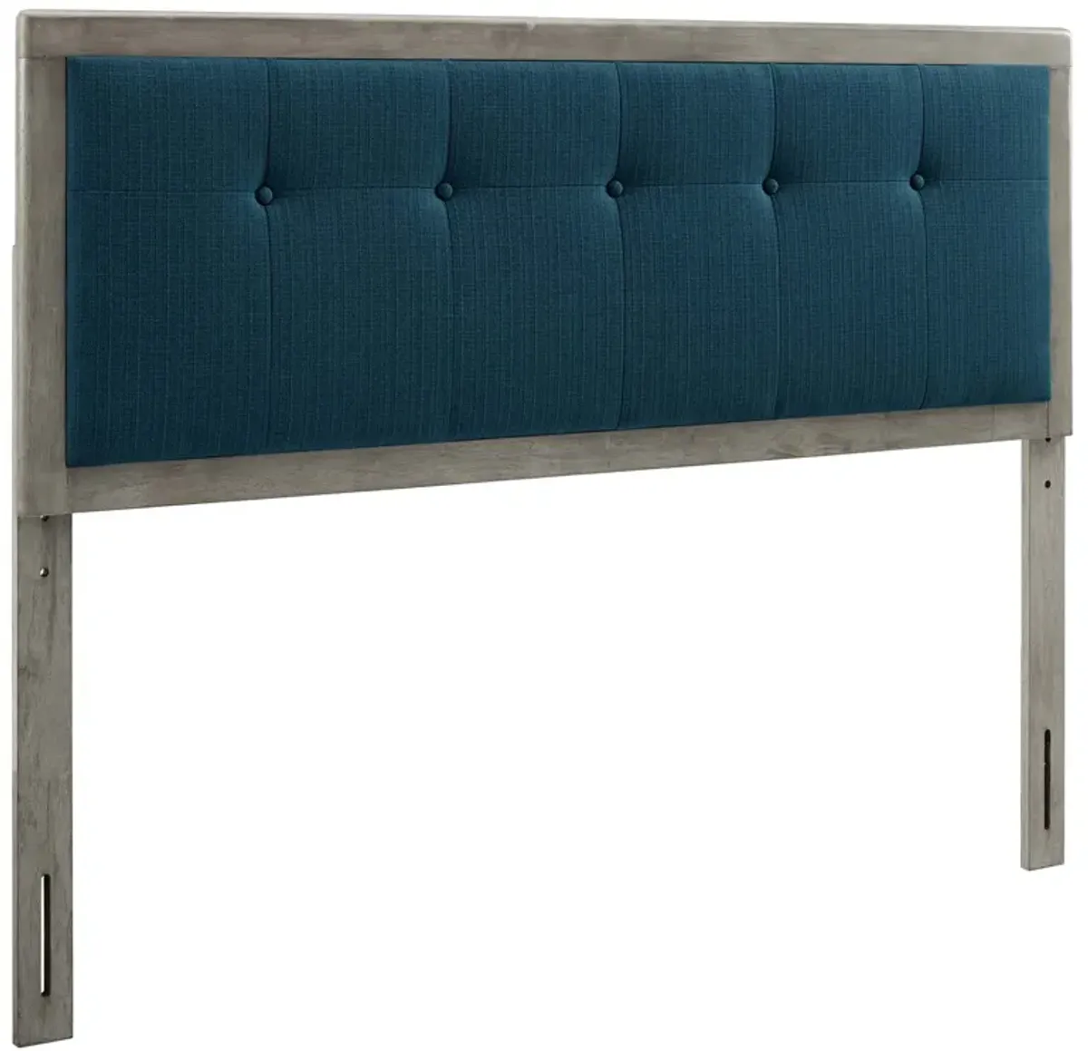 Draper Tufted Fabric and Wood Headboard by Modway Gray Azure / Queen