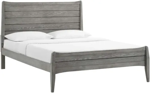 Georgia Wood Platform Bed by Modway Gray / King