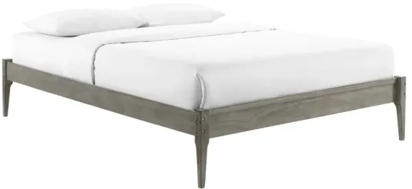 June Wood Platform Bed Frame by Modway Gray / Full