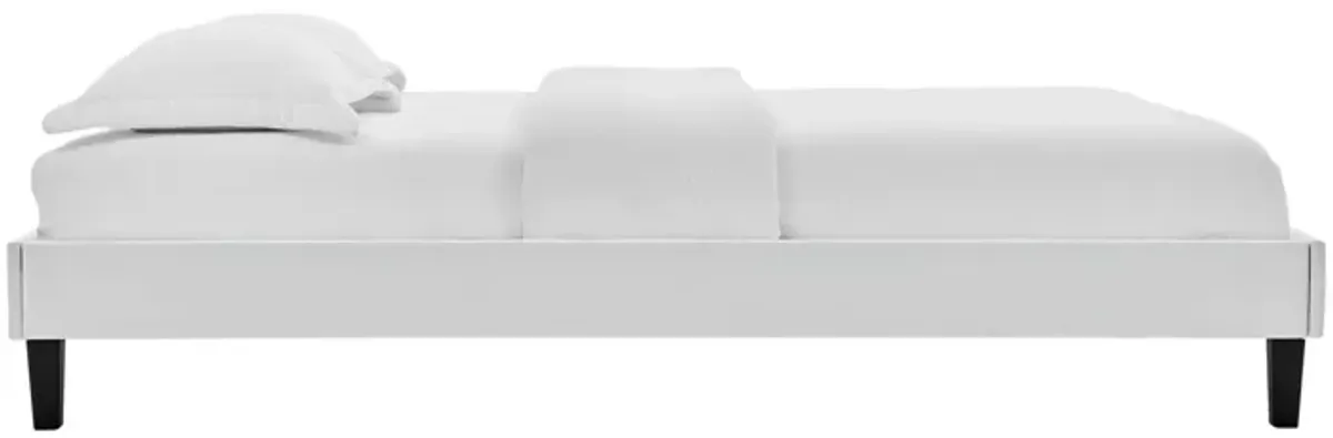 Reign Performance Velvet Platform Bed Frame by Modway Queen / Light Gray