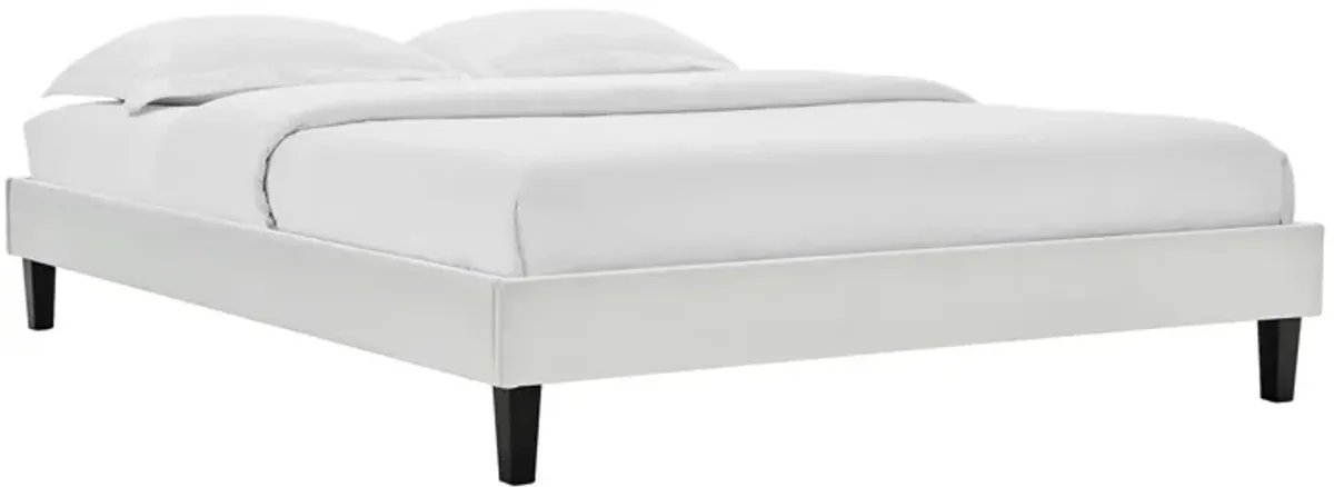 Reign Performance Velvet Platform Bed Frame by Modway King / Light Gray