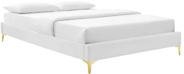 Sutton Performance Velvet Bed Frame by Modway Full / White