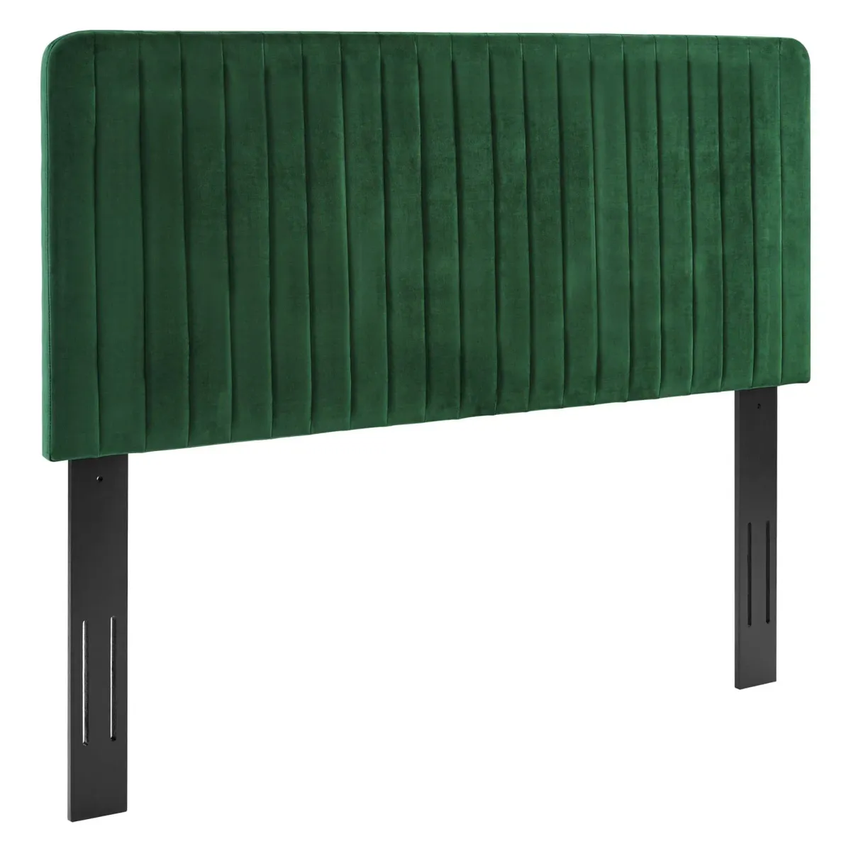 Milenna Channel Tufted Performance Velvet Headboard by Modway Twin / Emerald